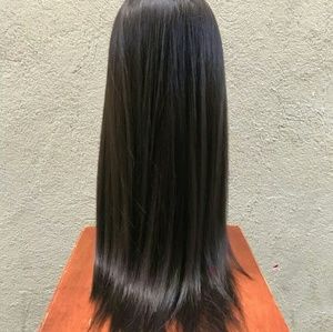 New Medium Brown Human Hair Lace Front Wig