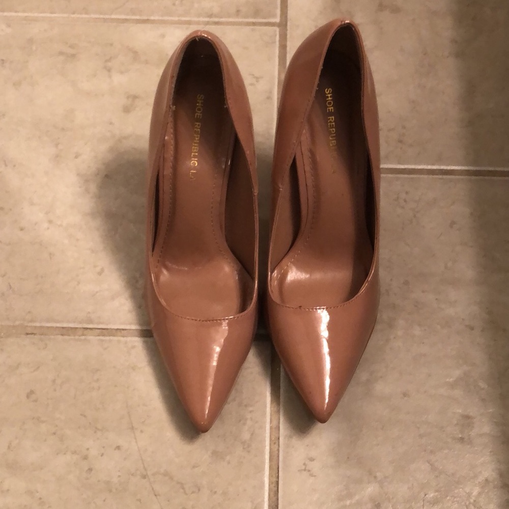 Nude Pointed Toe Heels