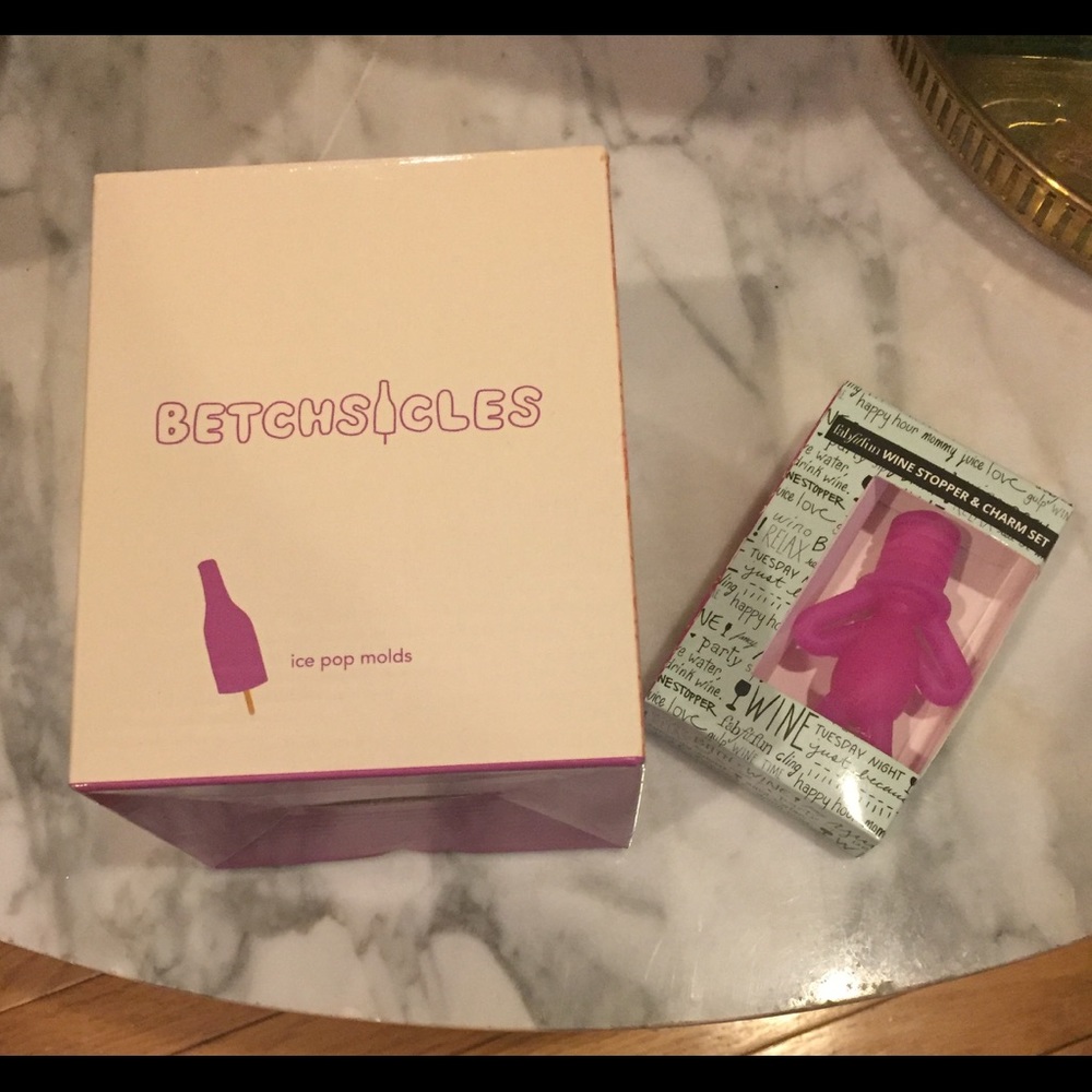 NEW Betchsicles and Wine Stopper + Charms Set