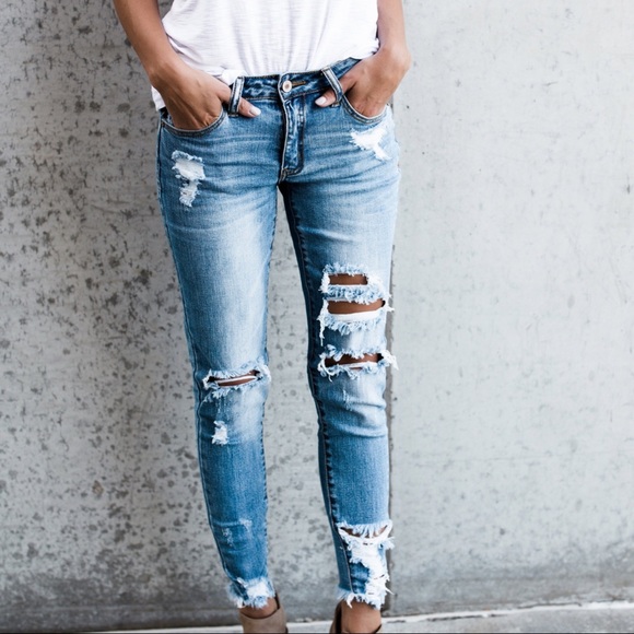 1 LEFT SALE‼️5 ⭐️Destructive Skinny Jeans - Picture 8 of 8