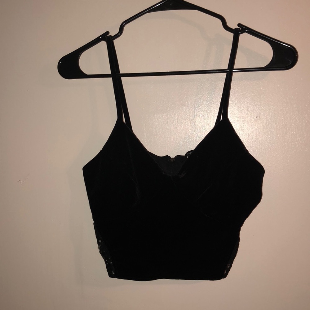 Velvet & Lace Crop Top