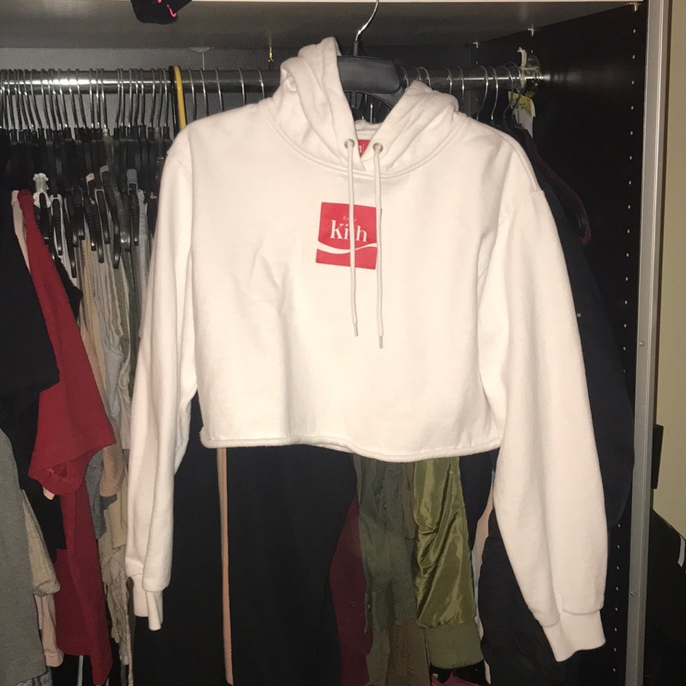 Kith x coke collab cropped hoodie