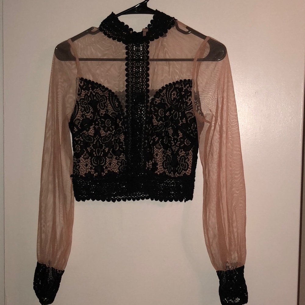 Lace & Sheer Top
