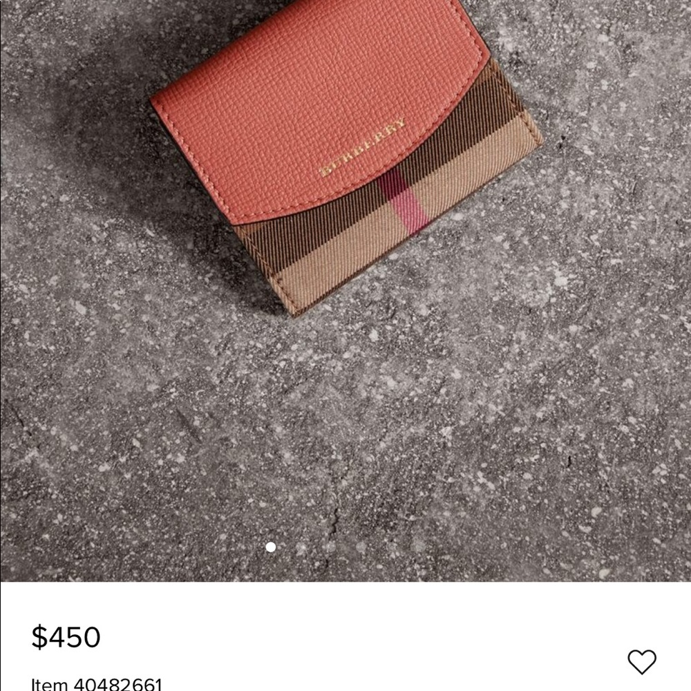 Burberry House Check and Leather Wallet