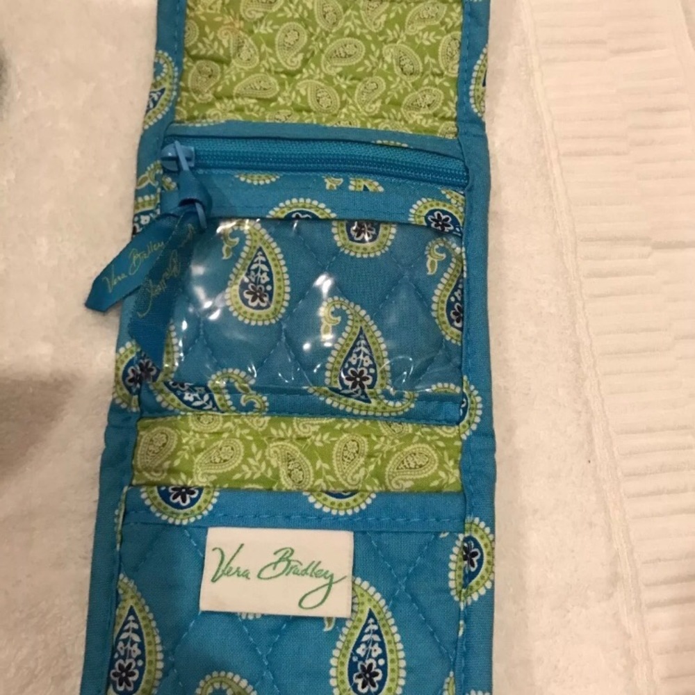 Vera Bradley blue paisley handbag and wallet - Picture 3 of 8