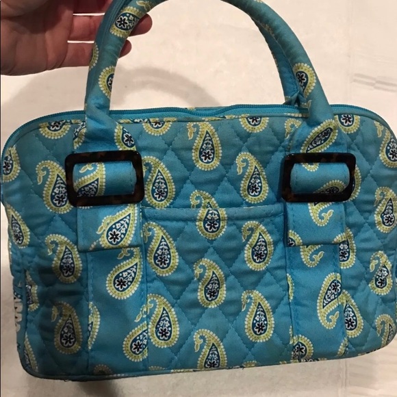 Vera Bradley blue paisley handbag and wallet - Picture 2 of 8