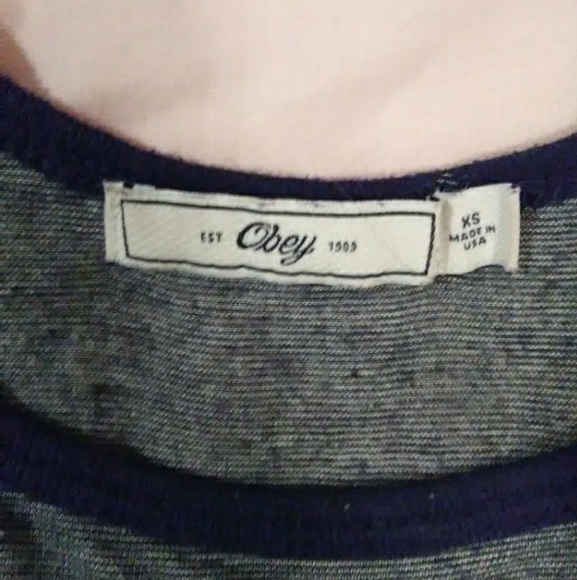 SOLD Obey Striped Tank - Picture 4 of 4
