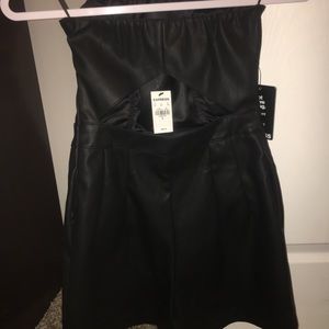 Leather romper with pockets. Brand New.