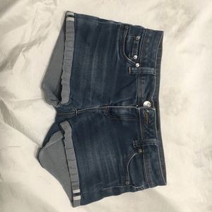 Tillys Dark wash denim shorts.
