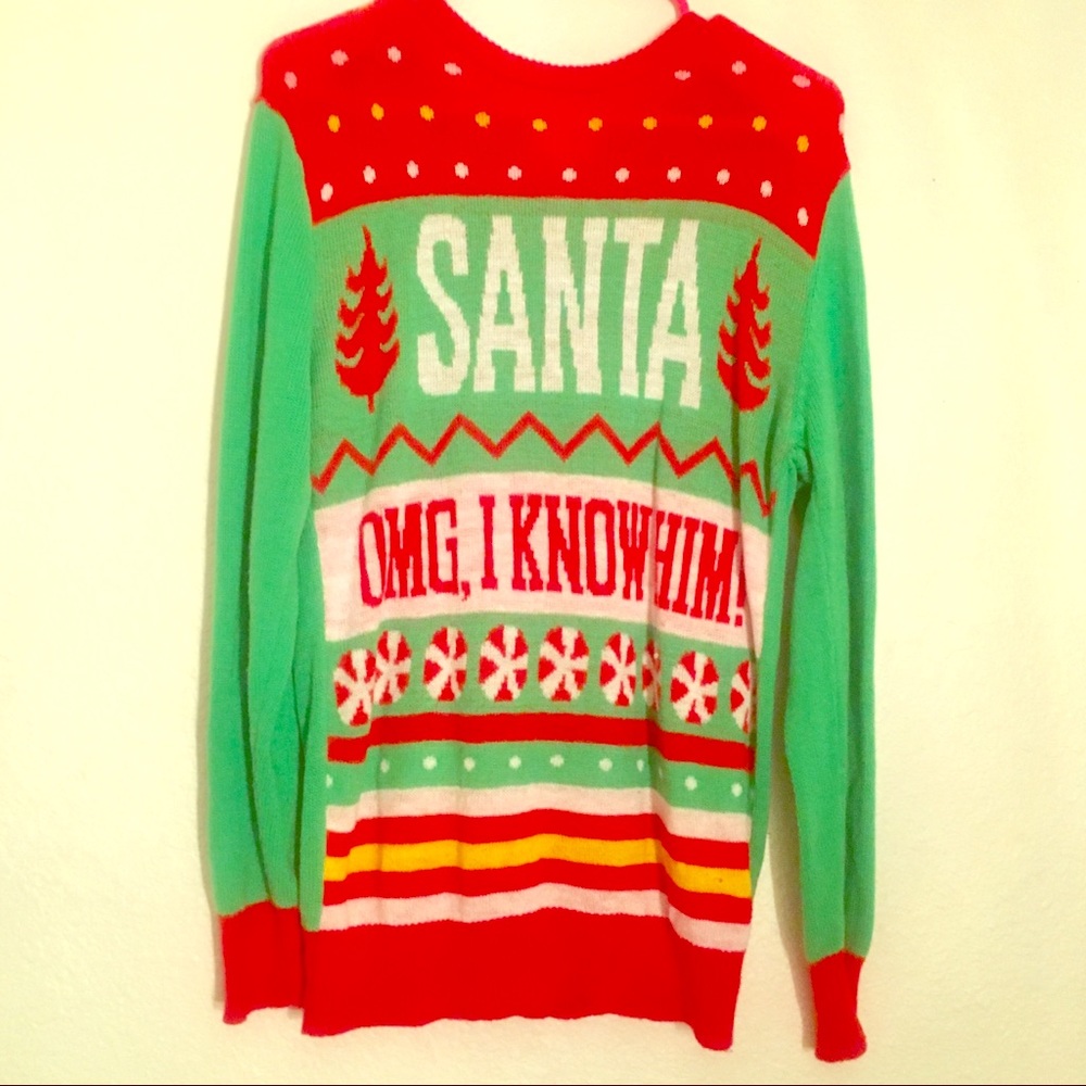 🎁 Ugly Christmas “Elf” sweater sz Sm/med