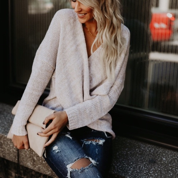 Crossover Surplice Sweater - Picture 2 of 5