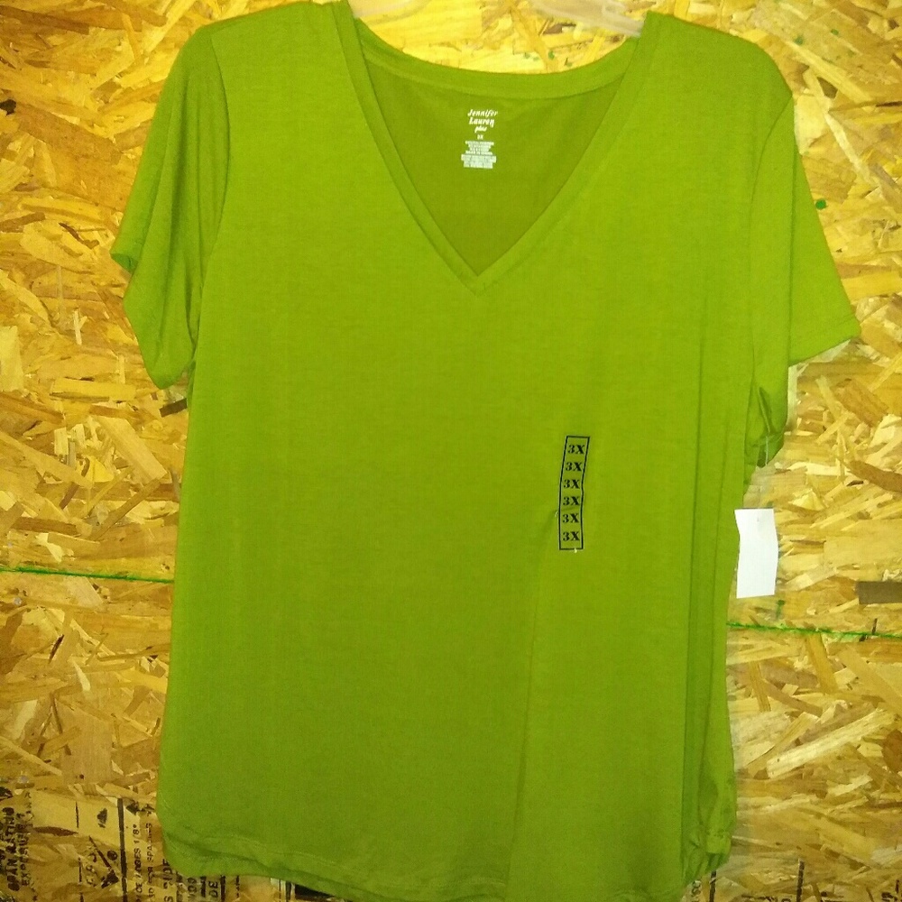 New with tags Green V-Neck Top