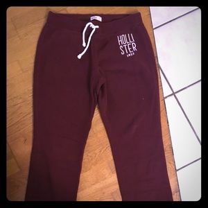 Burgundy sweats from hollister