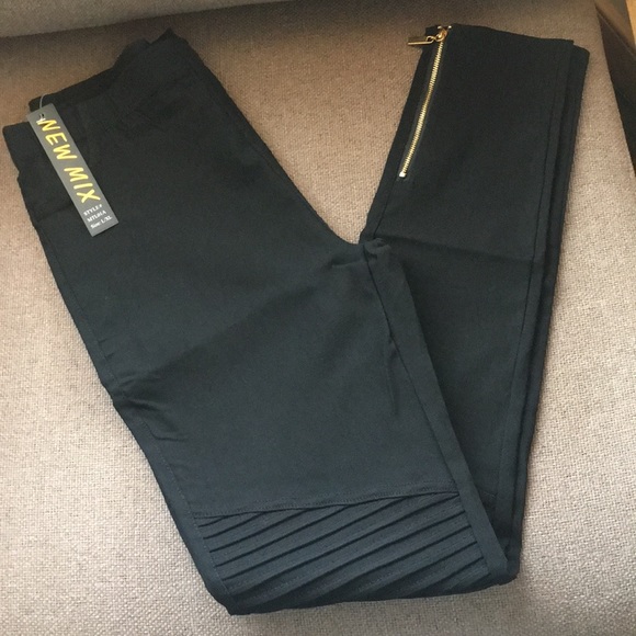 Stretchy Black Biker/Moto Pants! - Picture 5 of 7