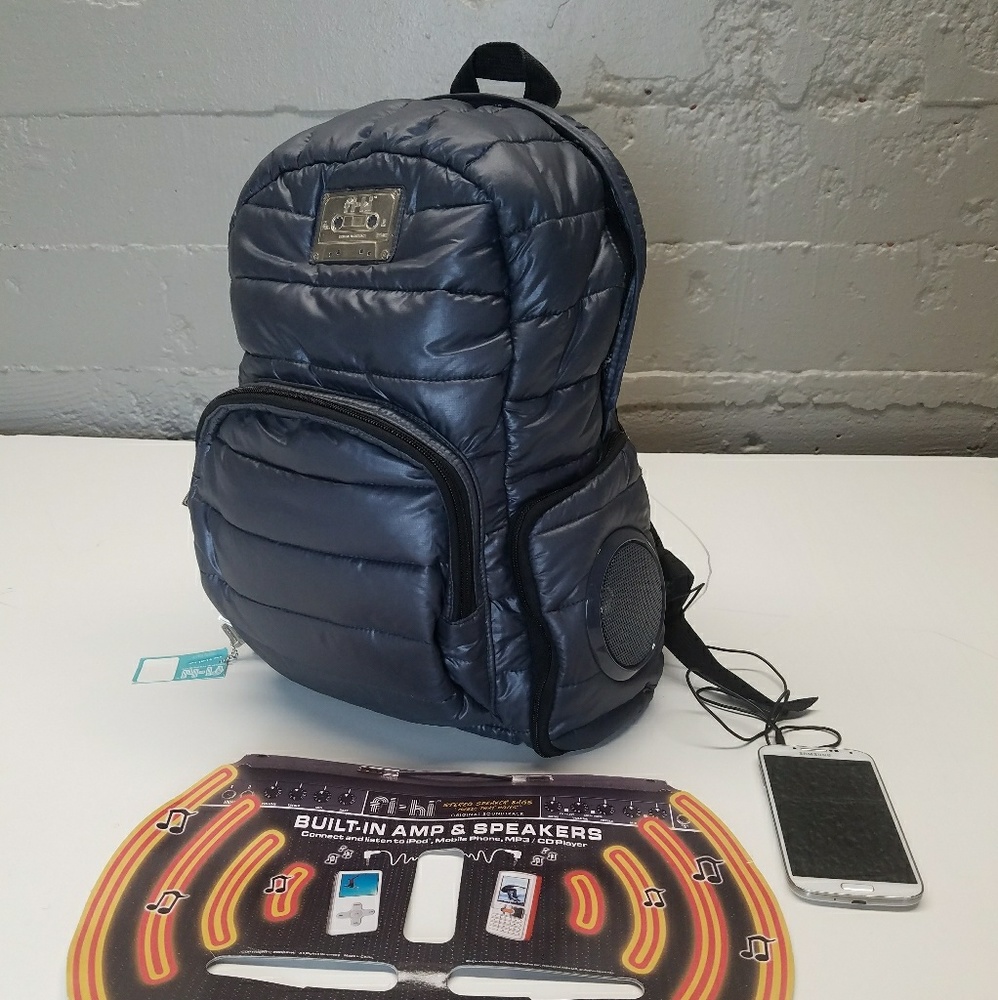 FI-HI STEREO SPEAKERBAG "BLACK PUFFY PACK"