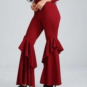 Ruffle Leg Pants
