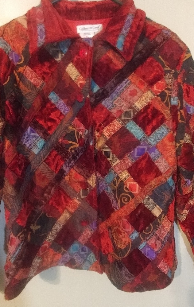 Patchwork velvet jacket