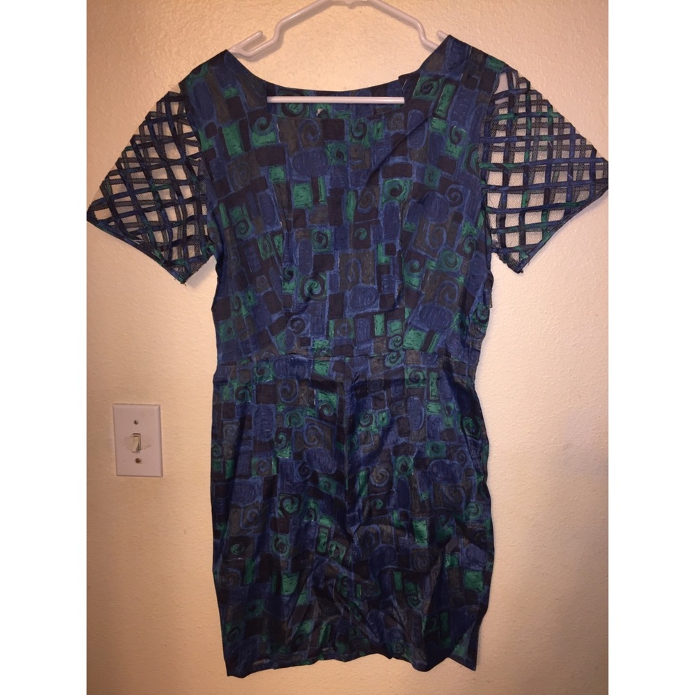 Ark & Co abstract print sheath dress