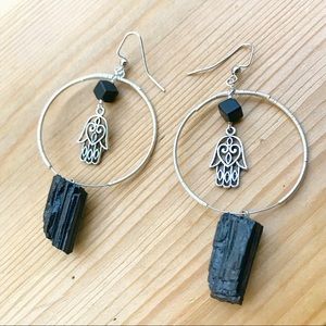 Hamsas and Raw Black Tourmaline