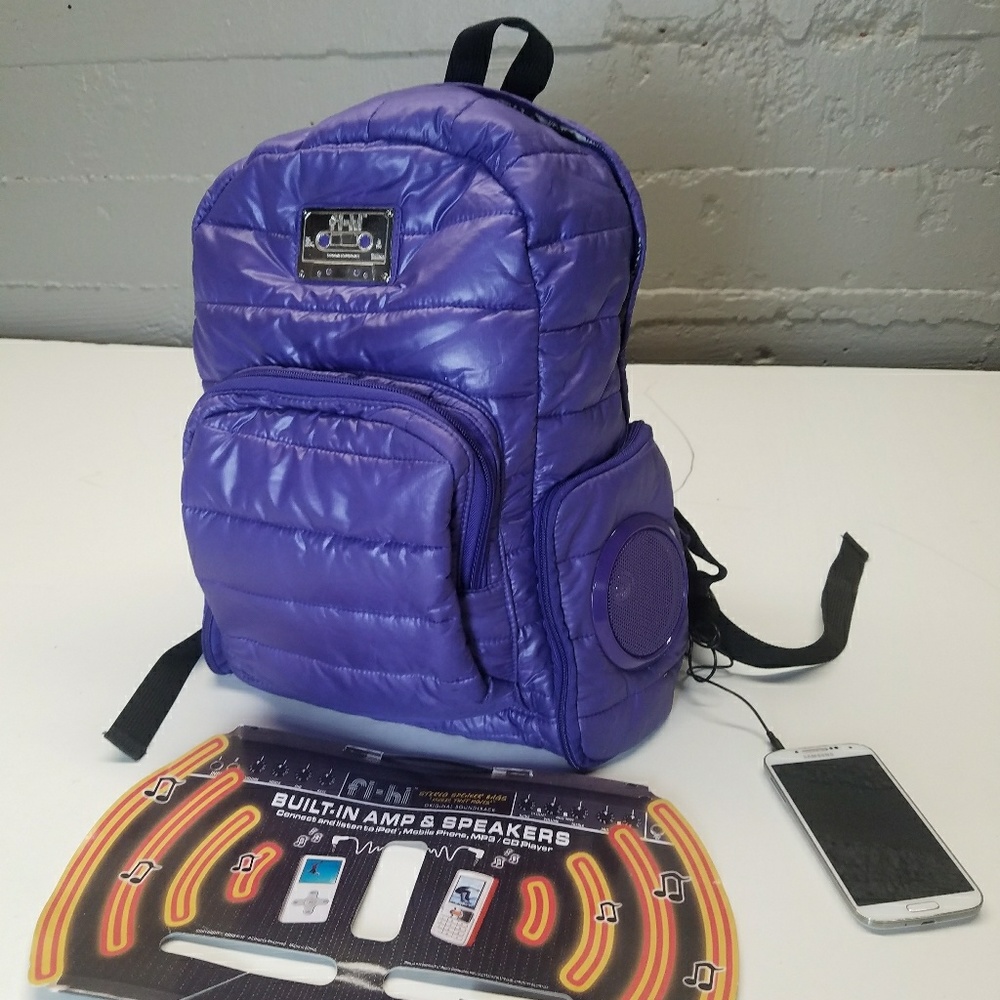 Fi-hi Stereo Speakerbag "Purple PUFFY Pack"