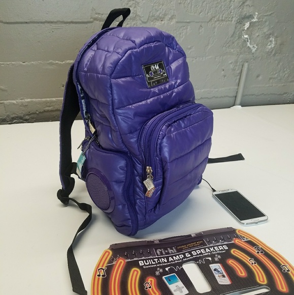 Fi-hi Stereo Speakerbag "Purple PUFFY Pack" - Picture 2 of 5