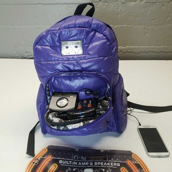 Fi-hi Stereo Speakerbag "Purple PUFFY Pack" - Picture 3 of 5