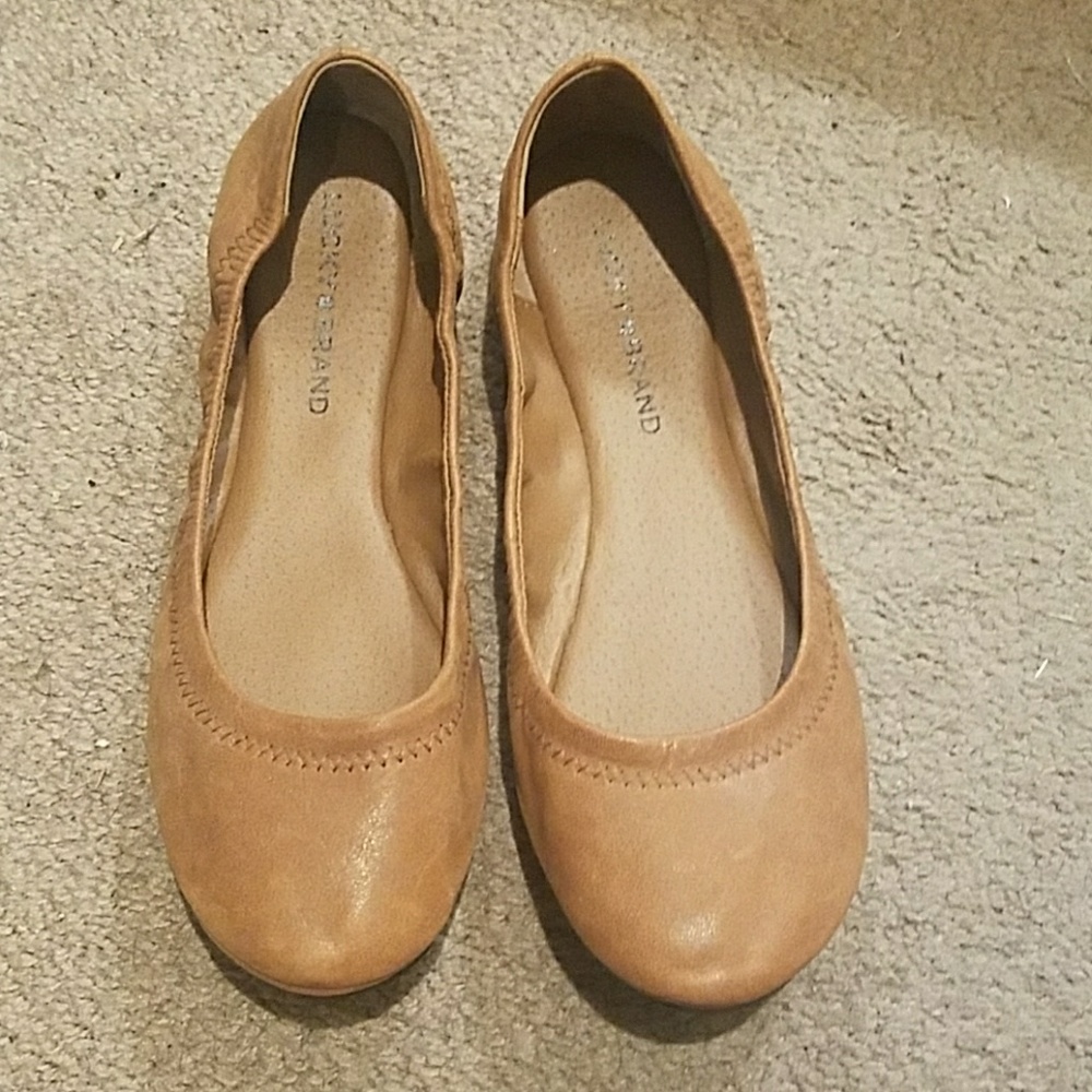 Lucky brand tan leather flats - Emmie