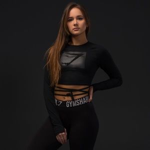 Gymshark Blackout Ribbon Crop Top
