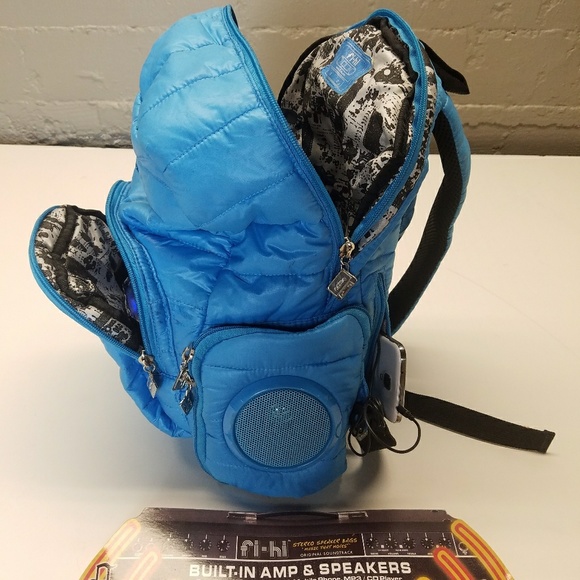 FI-HI STEREO SPEAKERBAG "BLUE PUFFY PACK" - Picture 5 of 5