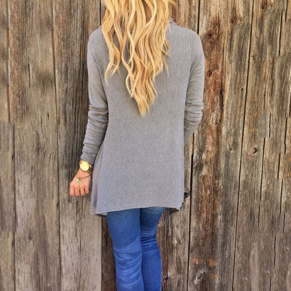 New Black Wrap Look Top With Fringe - Picture 6 of 8