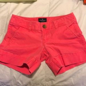 Hot pink AE Bermuda shorts