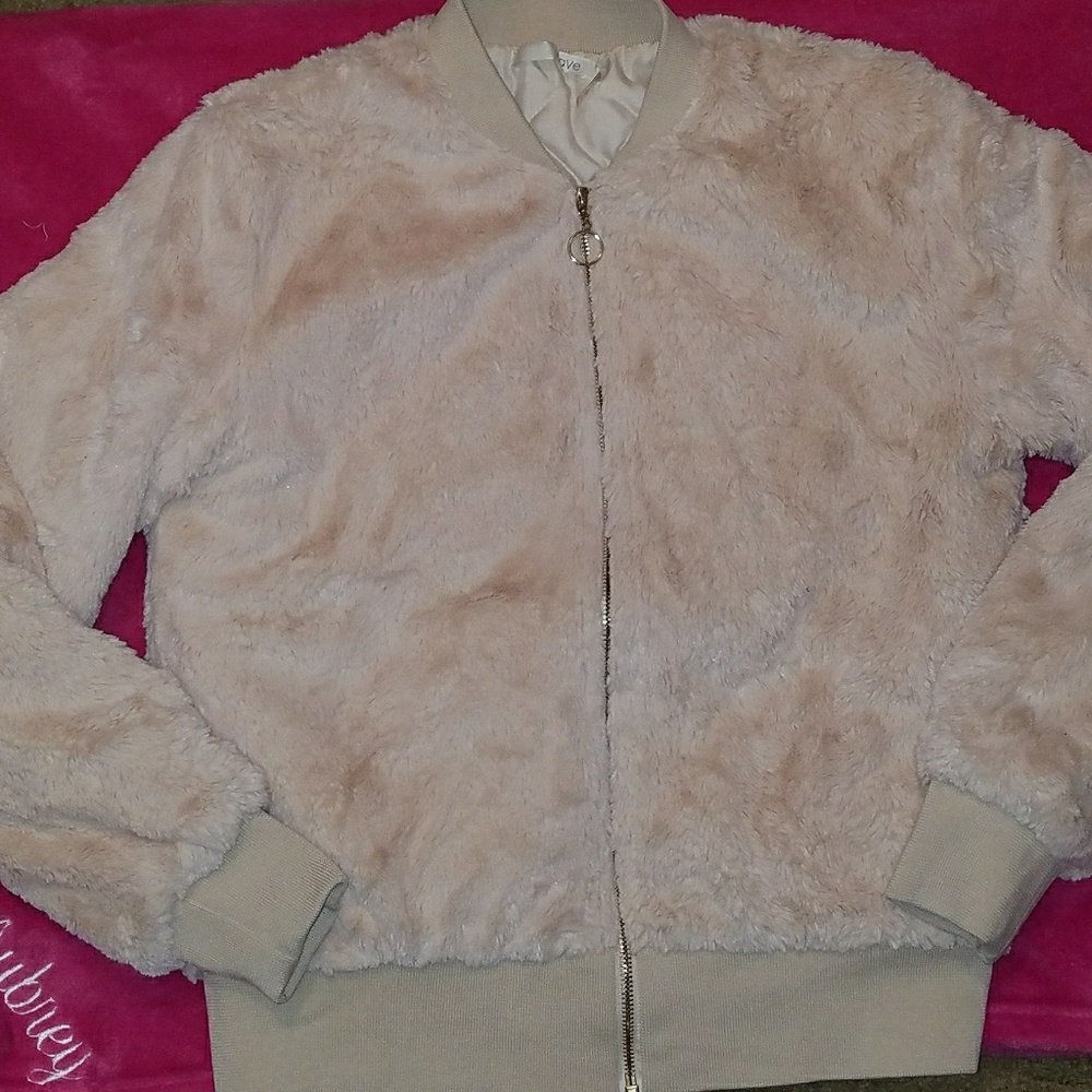 Faux Fur Bomber Jacket