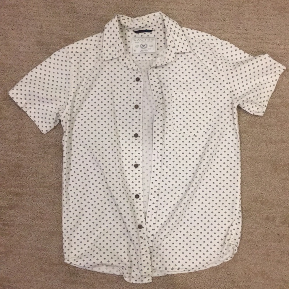 Men's Short Sleeve Button Down S