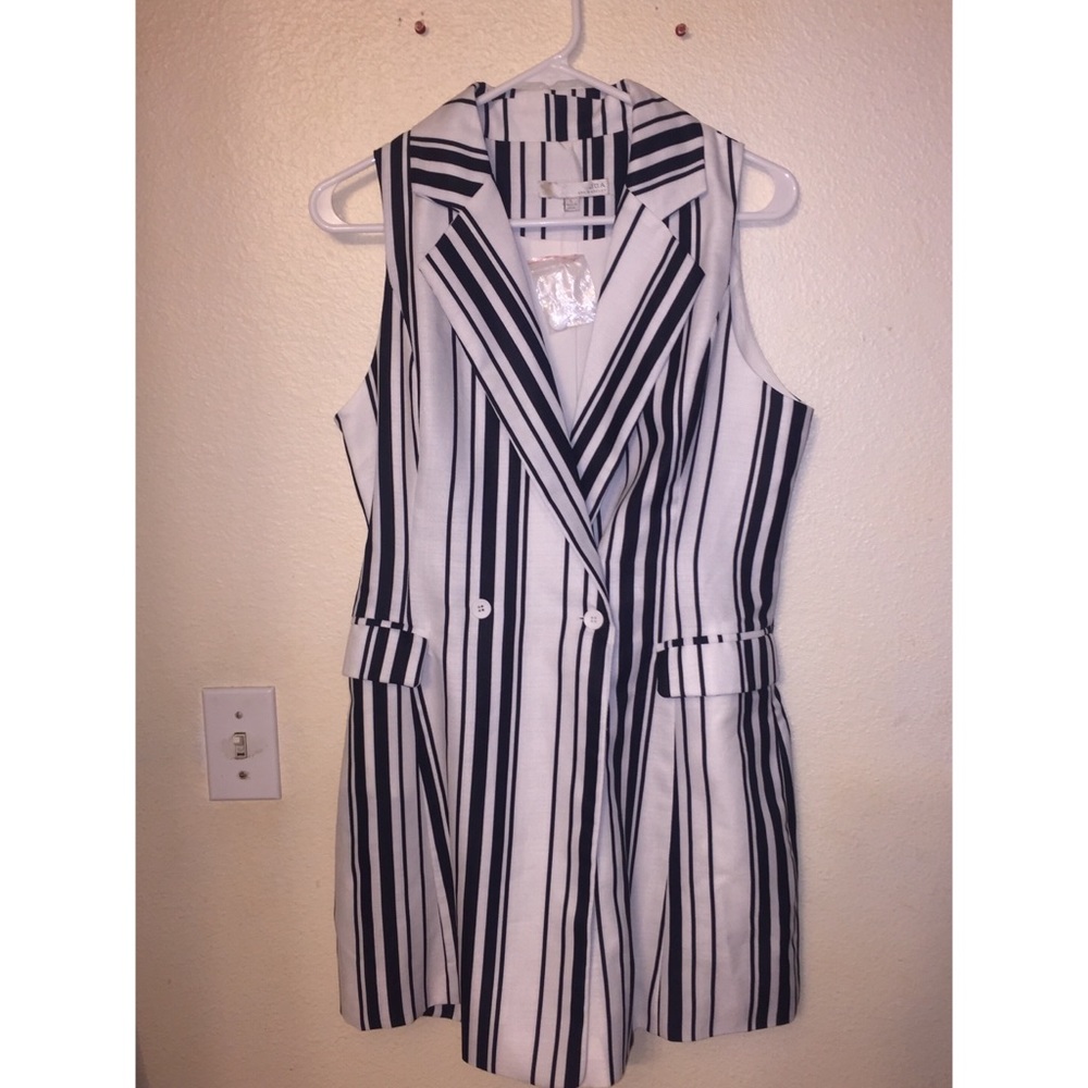 JOA striped romper NWT