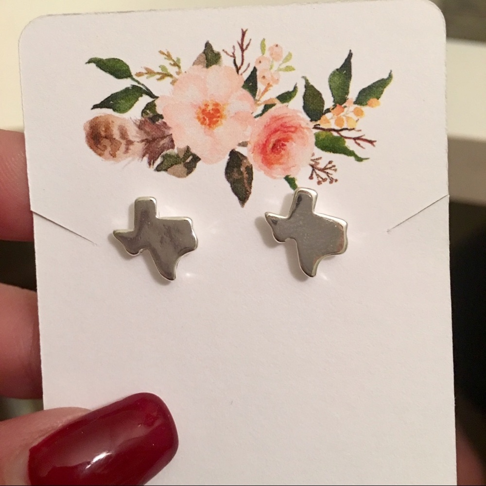 Texas Stud Earrings in Silver