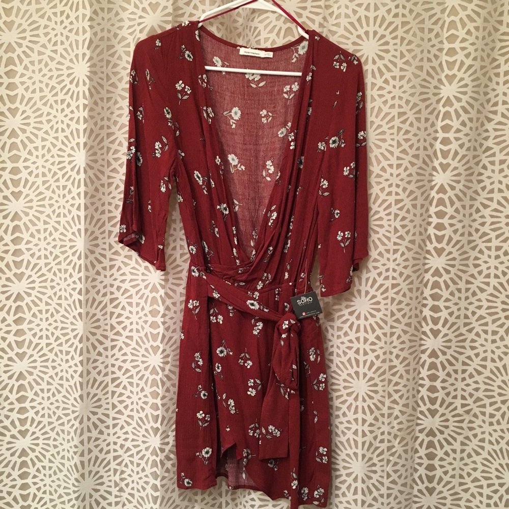 NWT red floral dress