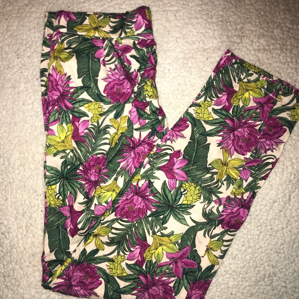 H&M flower patterned pants