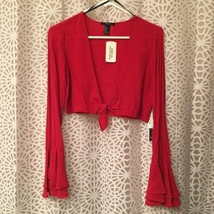 NWT red crop top