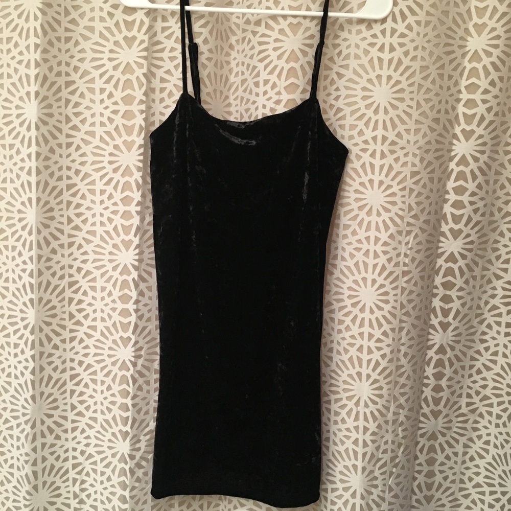Black velvet dress