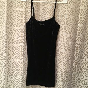 Black velvet dress