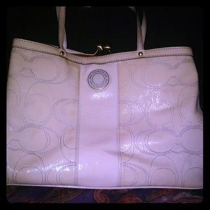 Auth COACH Signature Tote Bag