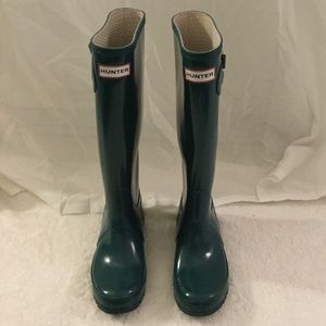 Hunter Original Tour Gloss Buckle Strap Rain Boots