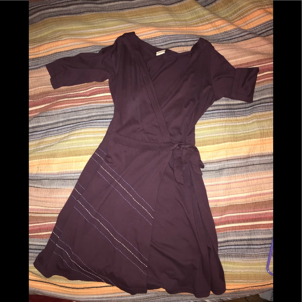 Organic cotton wrap dress