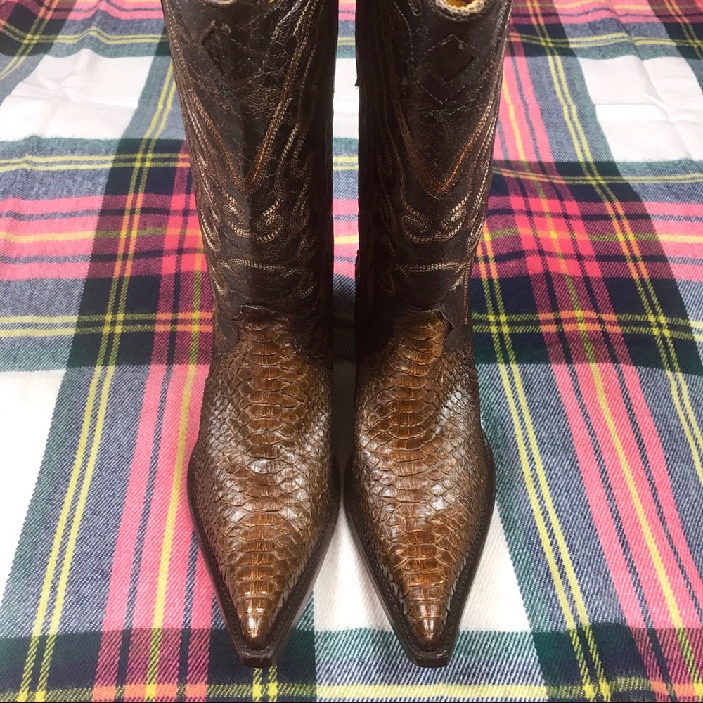Corral Python Brown Boots - image 2