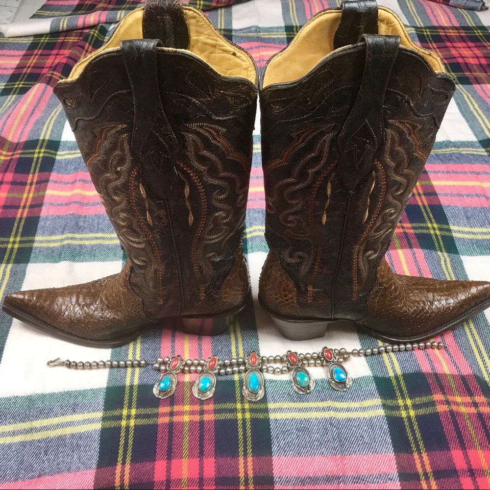 Corral Python Brown Boots - image 3