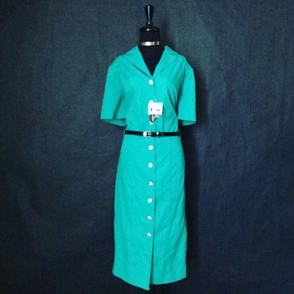 Together Vintage Silver Button Dress W/Tag