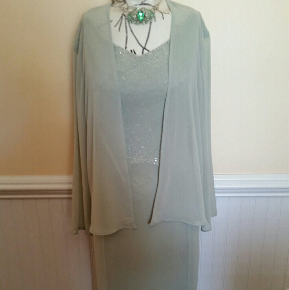Mint green formal dress