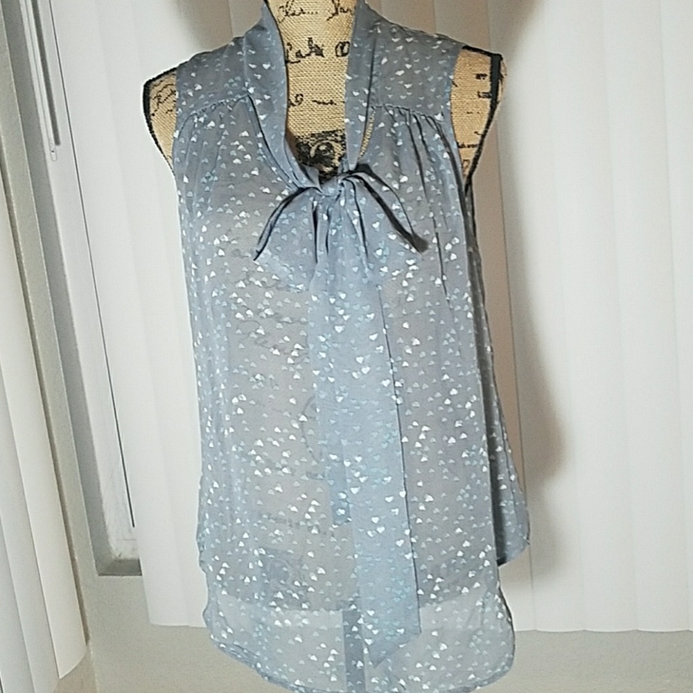 Daniel Rainn Blue top with Hearts <3