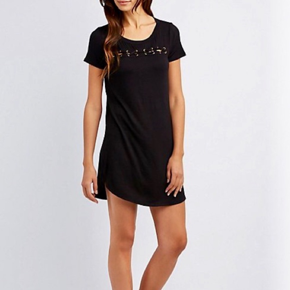 🌻NEW🌻 Lace-Up Detail Shift Dress Size M