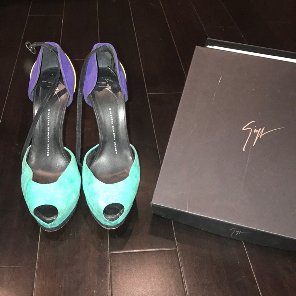 AUTHENTIC Giuseppe Zanotti multi color heels